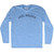 Reverse and Upside Down Custom Text Adult Tri-Blend Long Sleeve T-shirt - Athletic Blue Reverse and Upside Down Custom Text Adult Tri-Blend Long Sleeve T-shirt - Athletic Blue