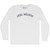 Reverse and Upside Down Custom Text Adult Cotton Long Sleeve T-shirt - White