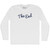 The End Adult Cotton Long Sleeve T-shirt - White