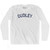 DUDLEY Adult Cotton Long Sleeve T-shirt - White