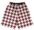 ADULT 2X-LARGE- Maroon White- Houndstooth Lacrosse Short- Final Sale  ZT321
