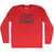 East Coast (No Arch) Adult Tri-Blend Long Sleeve T-shirt - Athletic Red