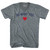 Do What You Heart Adult Tri-Blend V-neck T-shirt - Athletic Grey