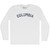 Columbia Adult Cotton Long Sleeve T-shirt - White