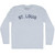 St Louis Adult Tri-Blend Long Sleeve T-shirt - Athletic White