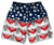 ADULT MEDIUM- USA Patriotic Beer Pong Athletic Running Fitness Exercise Shorts 7" Inseam Made in USA - Blue White- Final Sale ZT421