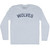 Wolves Adult Tri-Blend Long Sleeve T-shirt - Athletic White
