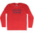 College Station Adult Tri-Blend Long Sleeve T-shirt - Athletic Red