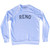 Reno Adult Tri-Blend Sweatshirt - White