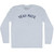 Yeah Mate Adult Tri-Blend Long Sleeve T-shirt - Athletic White