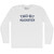 Two-Bit Huckster Adult Cotton Long Sleeve T-shirt - White