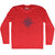 Compass Rose Adult Tri-Blend Long Sleeve T-shirt Athletic Red