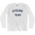 Cycling Team Adult Cotton Long Sleeve T-shirt - White