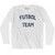 Futbol Team Adult Cotton Long Sleeve T-shirt - White