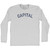 Capital Adult Cotton Long Sleeve T-shirt - Grey Heather