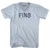 Fins Adult Tri-Blend V-neck T-shirt - Athletic White