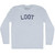 Loot Adult Tri-Blend Long Sleeve T-shirt - Athletic White