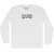 Quid Adult Cotton Long Sleeve T-shirt - White