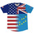 American Flag And Tuvalu Flag Combination Soccer Jersey Made In USA