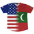 American Flag And Maldives Flag Combination Soccer Jersey Made In USA