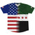 American Flag And Syria Flag Combination Soccer Jersey Made In USA American Flag And Syria Flag Combination Soccer Jersey Made In USA