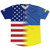 American Flag And Ukraine Flag Combination Soccer Jersey Made In USA