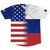 American Flag And Russia Flag Combination Soccer Jersey Made In USA
