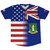 American Flag And British Virgin Islands Flag Combination Soccer Jersey Made In USA