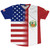 American Flag And Peru Flag Combination Soccer Jersey Made In USA