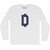 D Money Adult Cotton Long Sleeve T-shirt - White