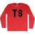 T Money Adult Tri-Blend Long Sleeve T-shirt - Athletic Red