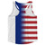 American Flag And Azores Flag Combination Running Racerback Singlet Track Tank Top