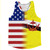 American Flag And Brunei Flag Combination Running Racerback Singlet Track Tank Top
