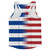 American Flag And Greece Flag Combination Running Racerback Singlet Track Tank Top