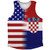 American Flag And Croatia Flag Combination Athletic Tank Top