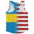 American Flag And Bahamas Flag Combination Running Racerback Singlet Track Tank Top