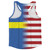 American Flag And Sweden Flag Combination Running Racerback Singlet Track Tank Top