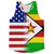 American Flag And Zimbabwe Flag Combination Running Racerback Singlet Track Tank Top