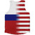 American Flag And Slovakia Flag Combination Athletic Tank Top