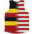 American Flag And Uganda Flag Combination Athletic Tank Top