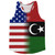 American Flag And Libya Flag Combination Running Racerback Singlet Track Tank Top