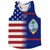 American Flag And Guam Flag Combination Running Racerback Singlet Track Tank Top