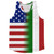 American Flag And Italy Flag Combination Running Racerback Singlet Track Tank Top