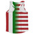 American Flag And Italy Flag Combination Running Racerback Singlet Track Tank Top