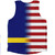 American Flag And Curacao Flag Combination Athletic Tank Top