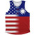 American Flag And Taiwan Flag Combination Athletic Tank Top