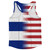 American Flag And Cuba Flag Combination Running Racerback Singlet Track Tank Top