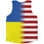 American Flag And Ukraine Flag Combination Athletic Tank Top