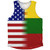 American Flag And Lithuania Flag Combination Athletic Tank Top