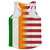 American Flag And Ivory Coast Flag Combination Running Racerback Singlet Track Tank Top